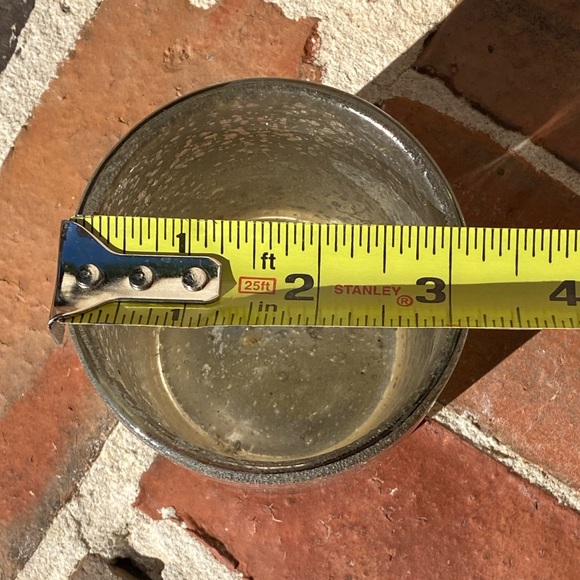 Crate & Barrel Bubbled Silver Glass Votive Candle Holders Set of 2 - Picture 7 of 16